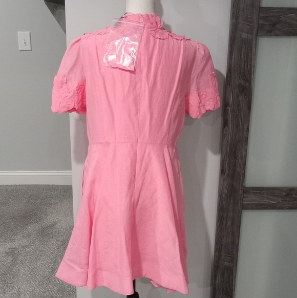 Antonio Melani Drs Iris Floral Mini Cap Sleeve Dress Taffy Pink Size 2 NWT - Picture 4 of 4